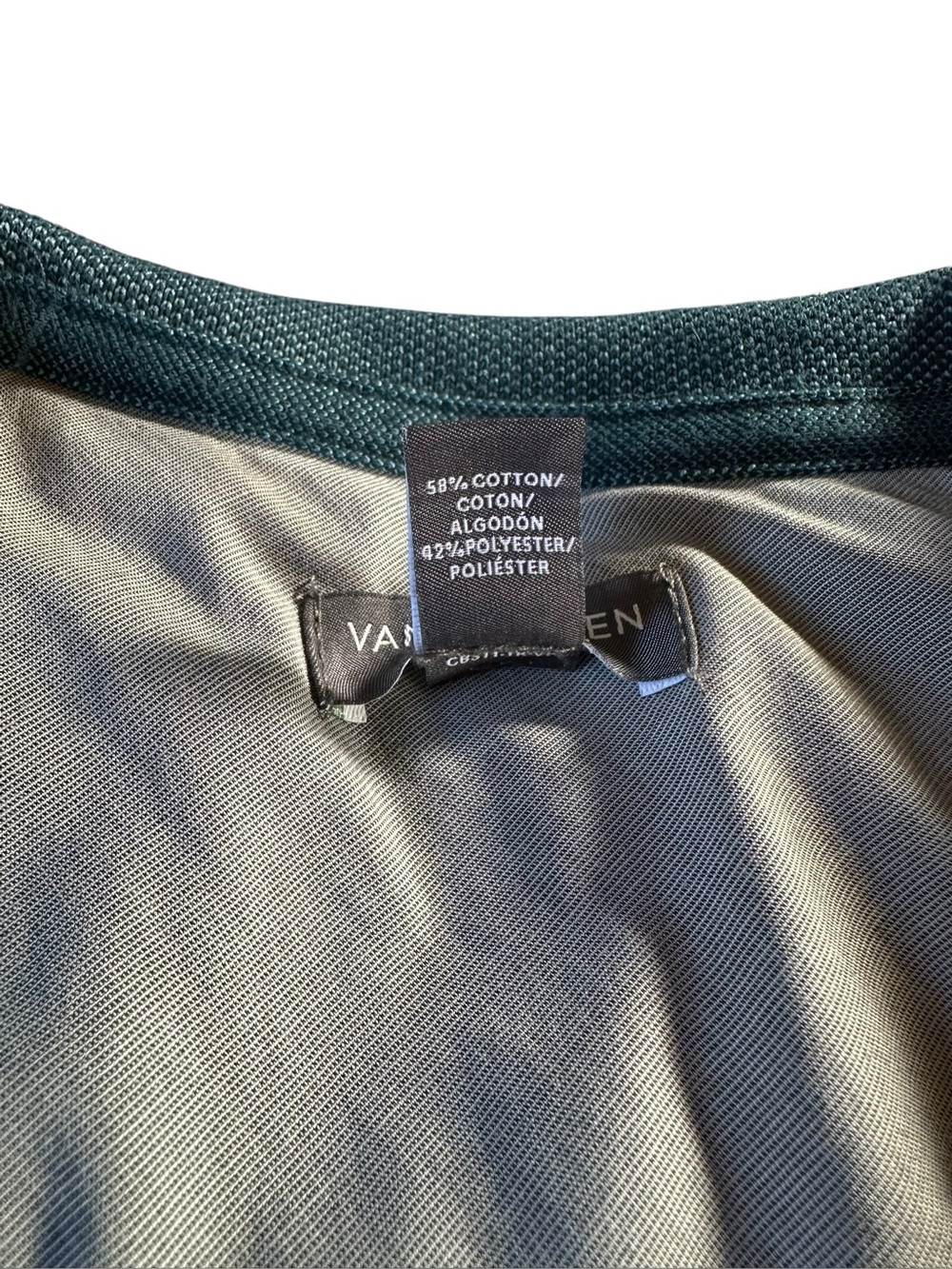 Van Heusen Men’s Teal Windowpane Polo Shirt XL - Picture 4 of 9